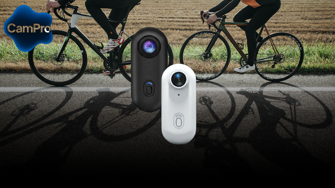 CamPro Mini 4K caméra action 4K utilisée pour filmer une sortie à vélo